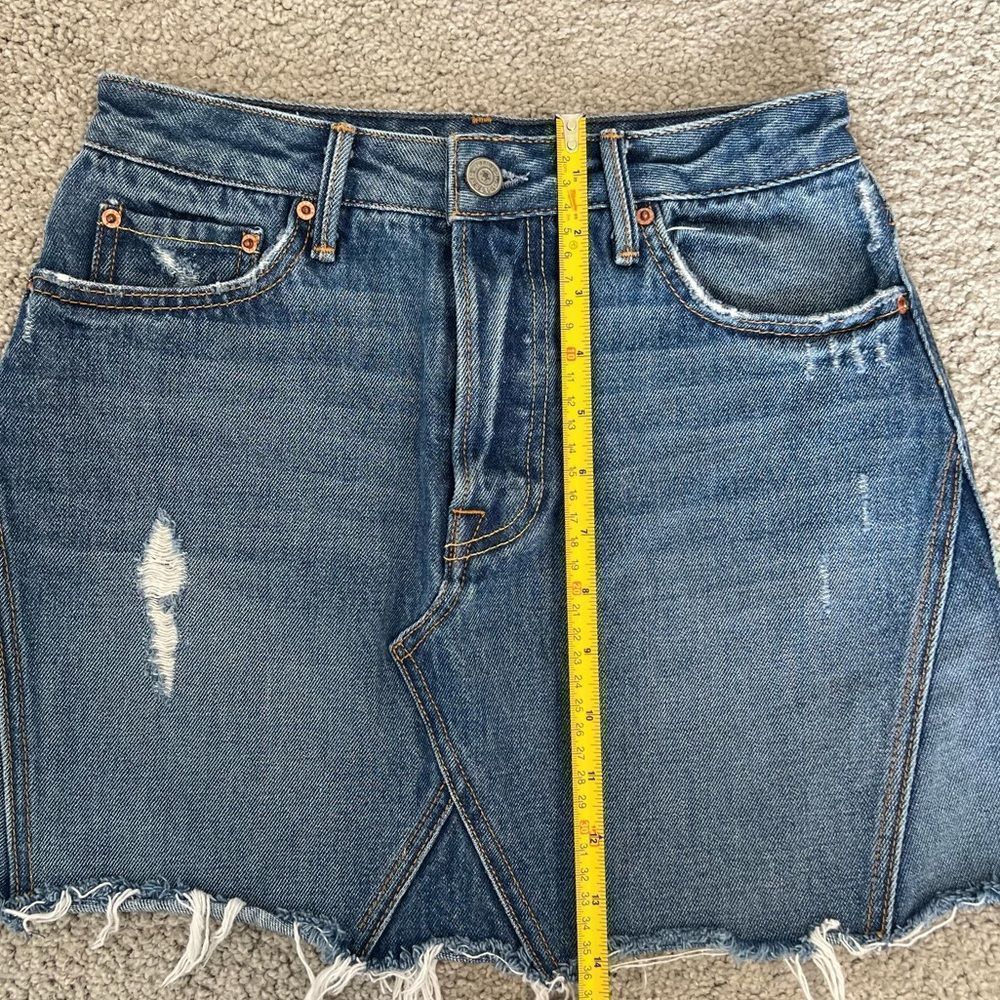 GRLFRND Distressed Denim Mini Skirt  ‘Eva’ - Picture 11 of 12